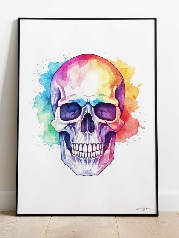 Czaszka w kolorach